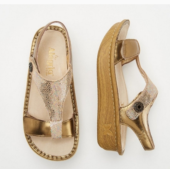 Alegria Shoes - Algeria Adjustable Metallic Sandals
